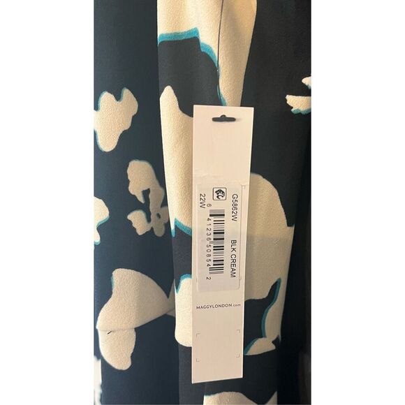 Maggy London Women's High Neck Empire Waist Midi Dress Career Workwear - Picture 7 of 9